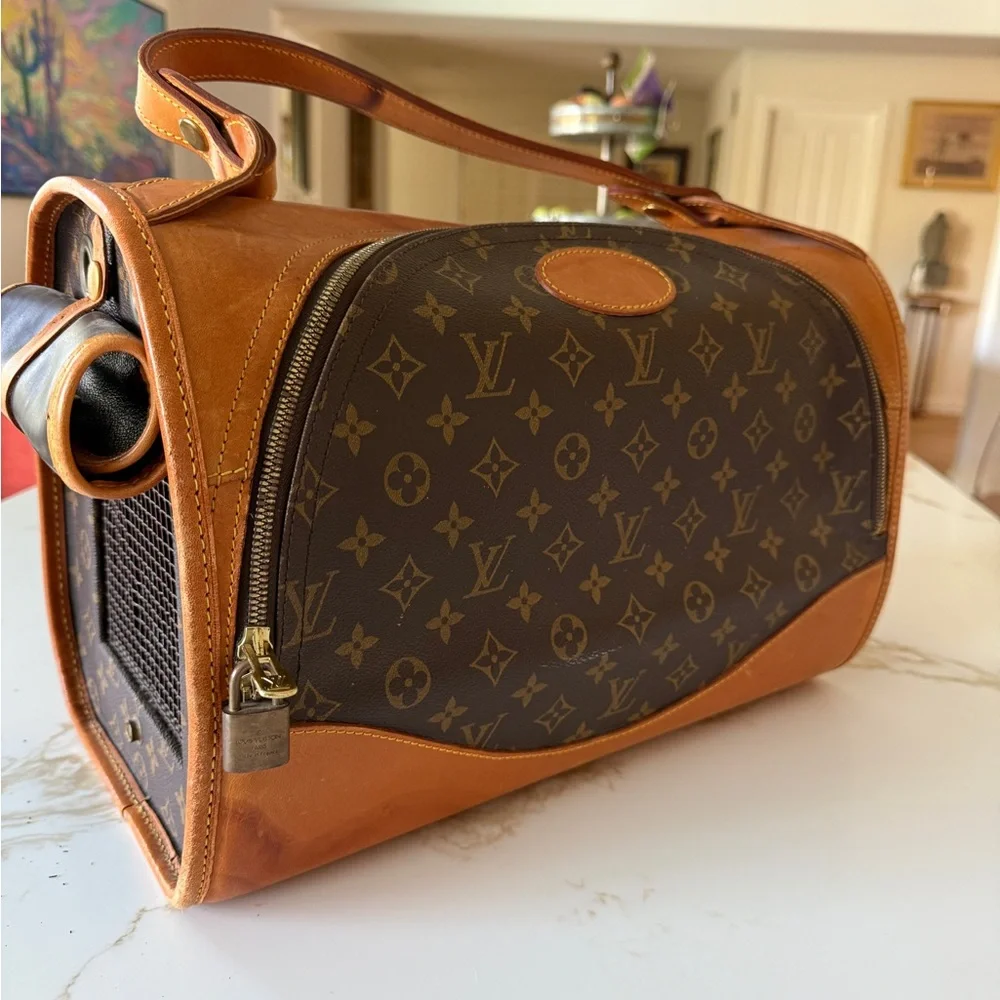 Louis Vuitton Brown Monogram Travel Bag